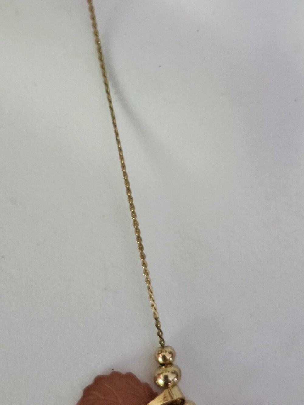 12k Gold Filled Multicolor Leaf Pendant Necklace - Picture 2 of 13